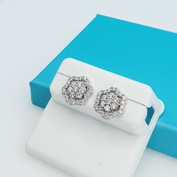 "925 Sterling Silver CZ Beautiful Earrings for Women, 1USPAR4168 - Picture 5 of 11